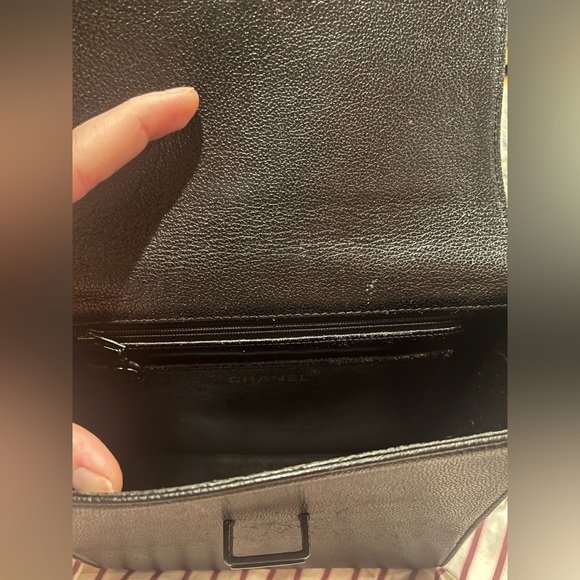 **CHANEL** Authentic Black Caviar Leather Shoulder Bag - Picture 11 of 12